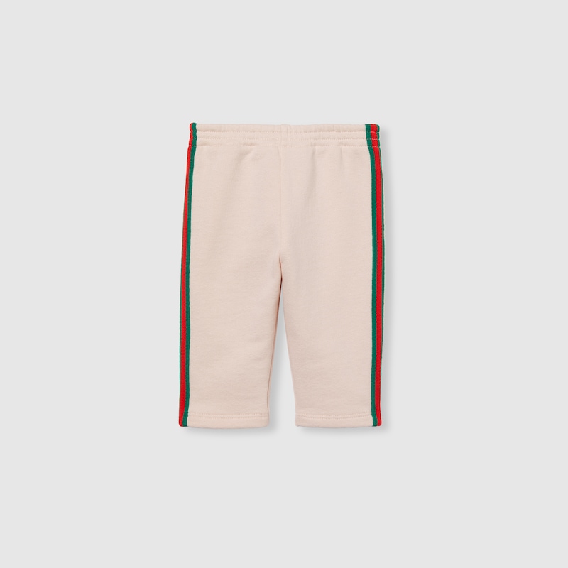 Gucci Cotton Pants With Web In Pink