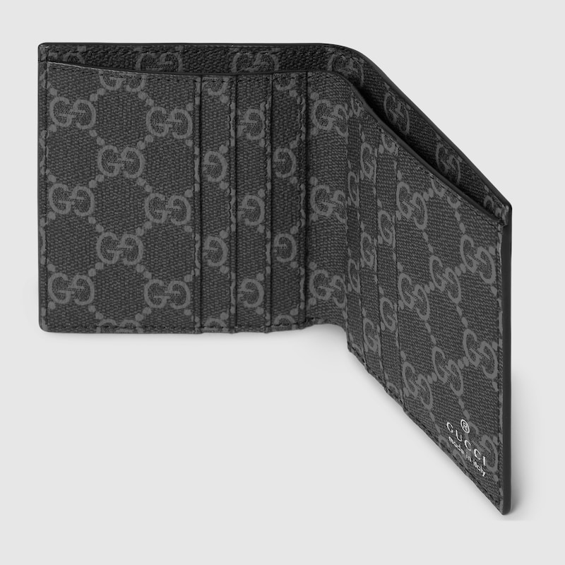 GG Emblem bi-fold wallet with GG fabric
