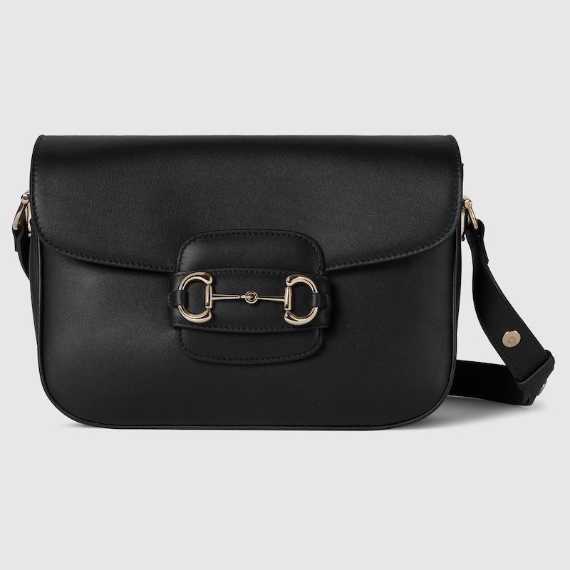 Gucci Horsebit 1955 Soft Small Shoulder Bag In Black