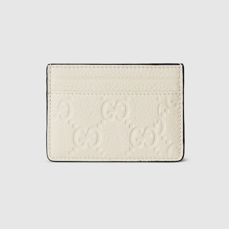 Gucci Gg Emblem Card Case In White