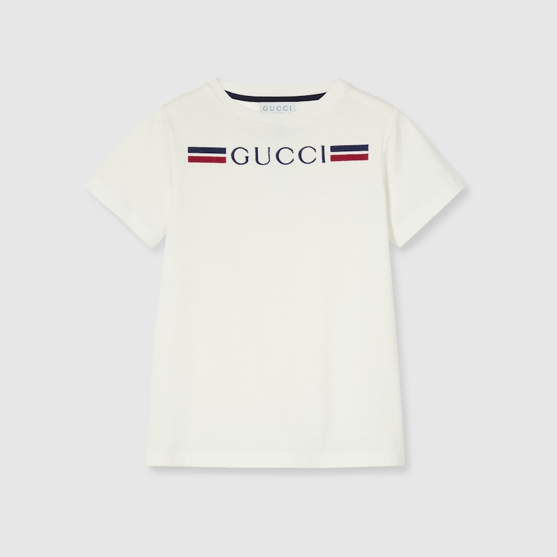 Gucci Embroidered Cotton T-shirt In White