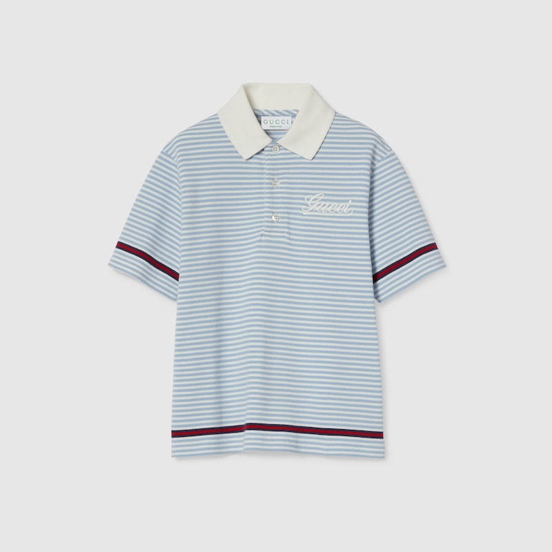 Children's embroidered cotton polo shirt