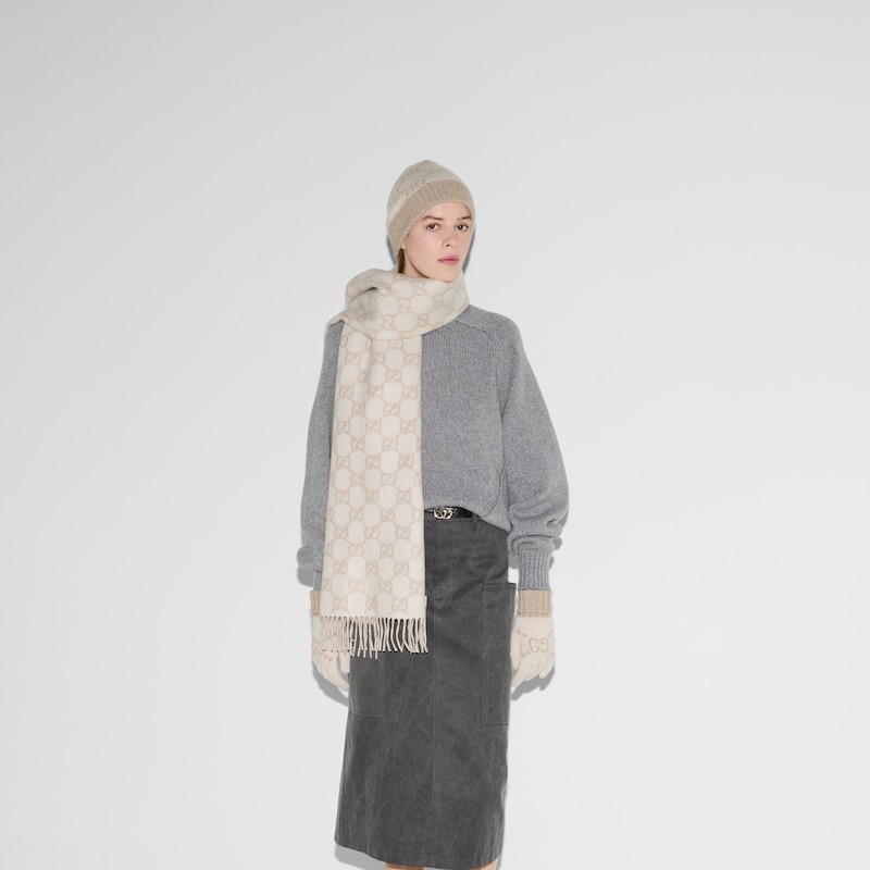 Gucci GG Cashmere Scarf | Thumbnail 3 Gucci GG Cashmere Scarf | Thumbnail 3
