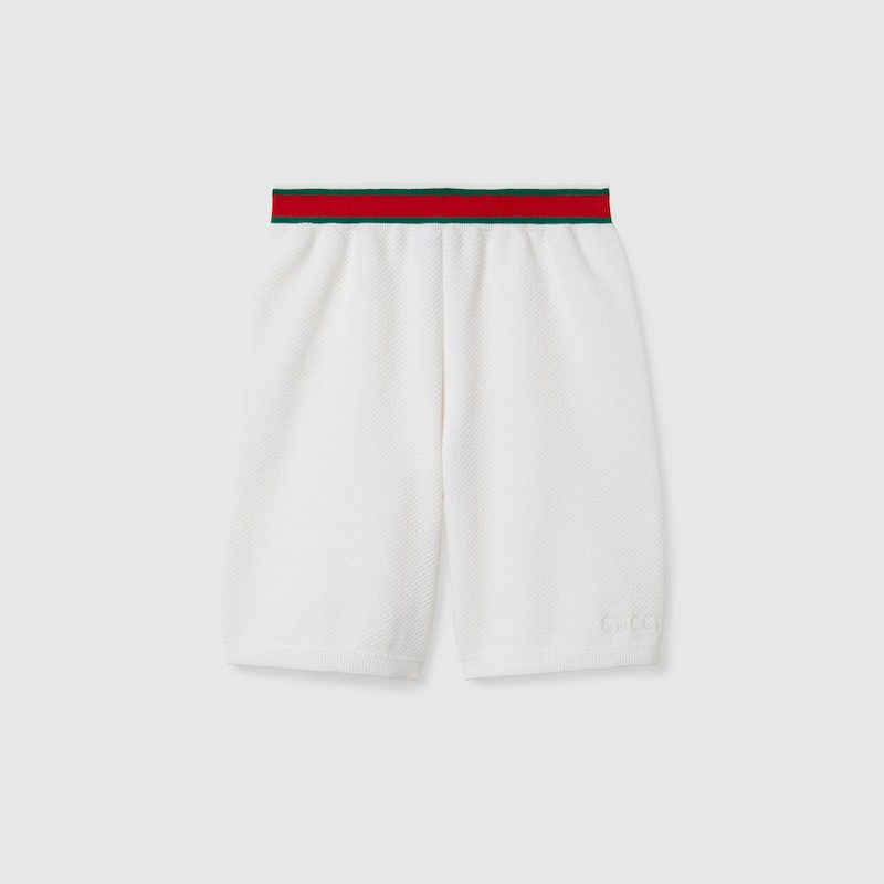 Children's embroidered cotton shorts