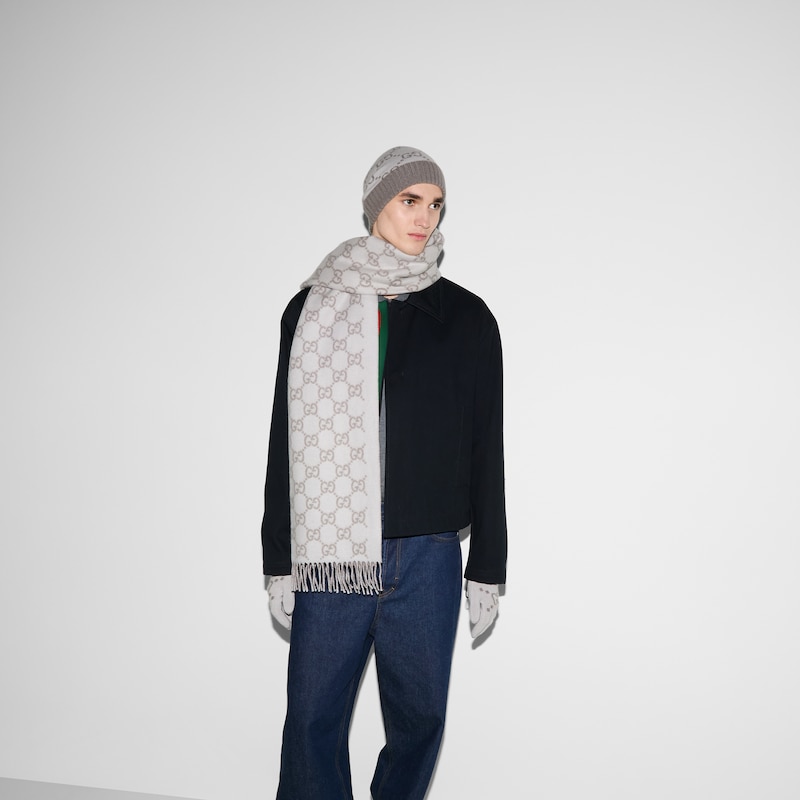 Gucci GG Cashmere Scarf | Thumbnail 3 Gucci GG Cashmere Scarf | Thumbnail 3