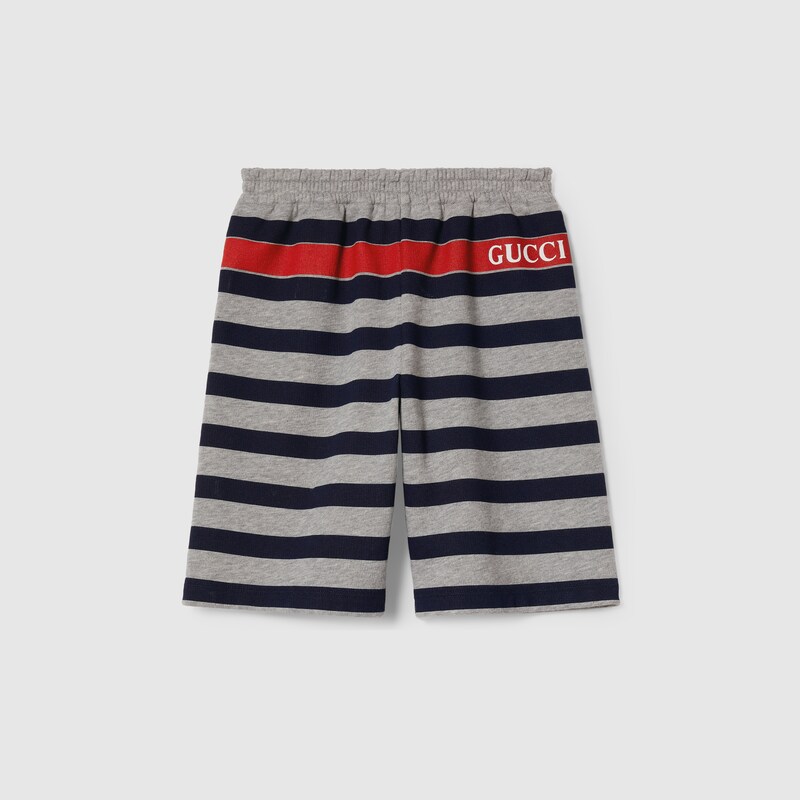 Gucci Cotton Bermuda Shorts In Grey