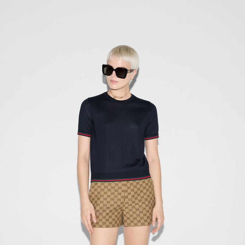 Gucci Extra Fine Cashmere Silk Top | Thumbnail 3 Gucci Extra Fine Cashmere Silk Top | Thumbnail 3