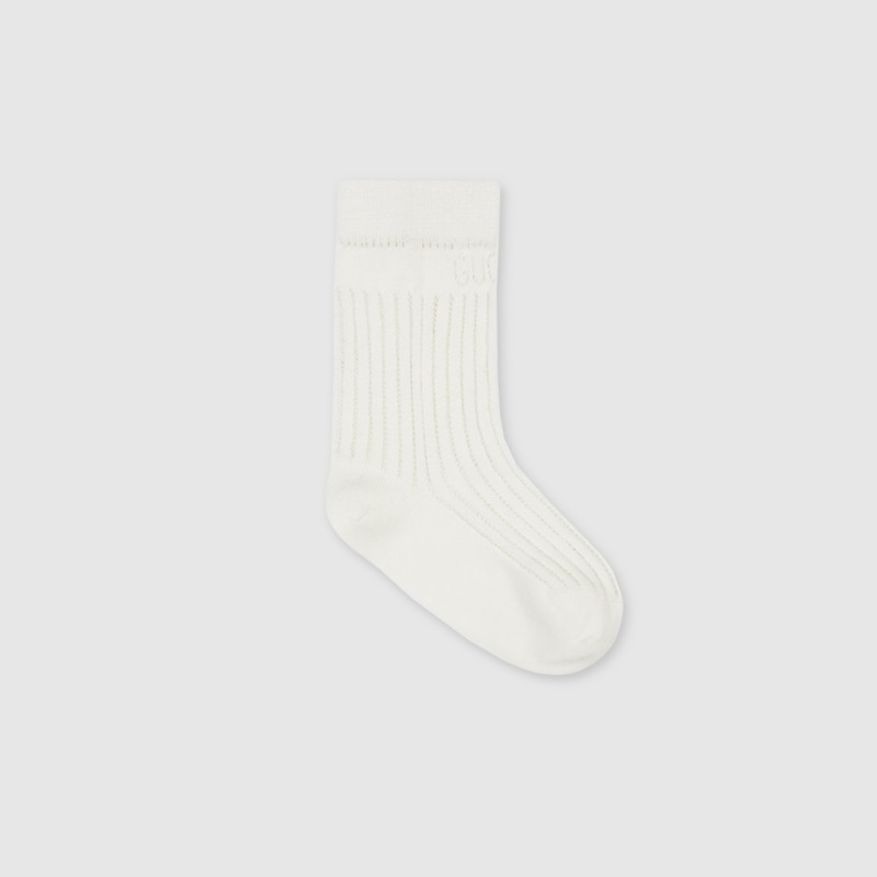 Gucci Rib Cotton Blend Socks In White
