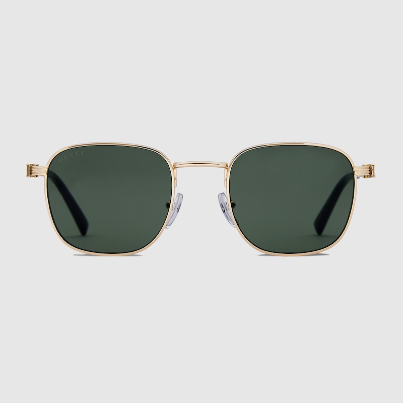 Gucci Round Frame Sunglasses In Gold