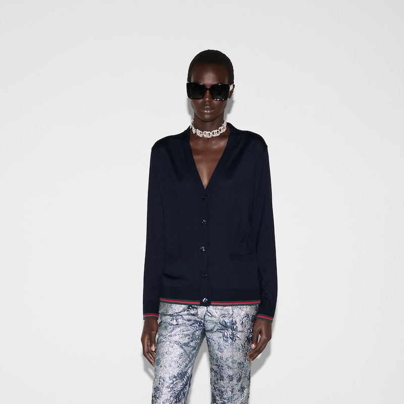 Gucci Extra Fine Cashmere Silk Cardigan | Thumbnail 3 Gucci Extra Fine Cashmere Silk Cardigan | Thumbnail 3