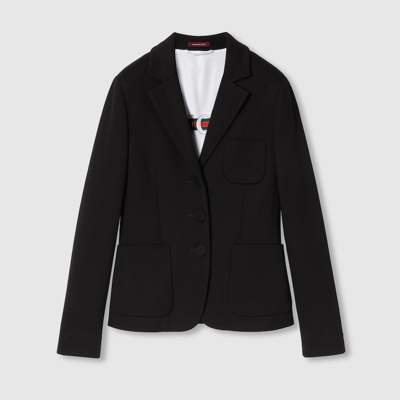 Gucci Cotton Jersey Jacket In Black