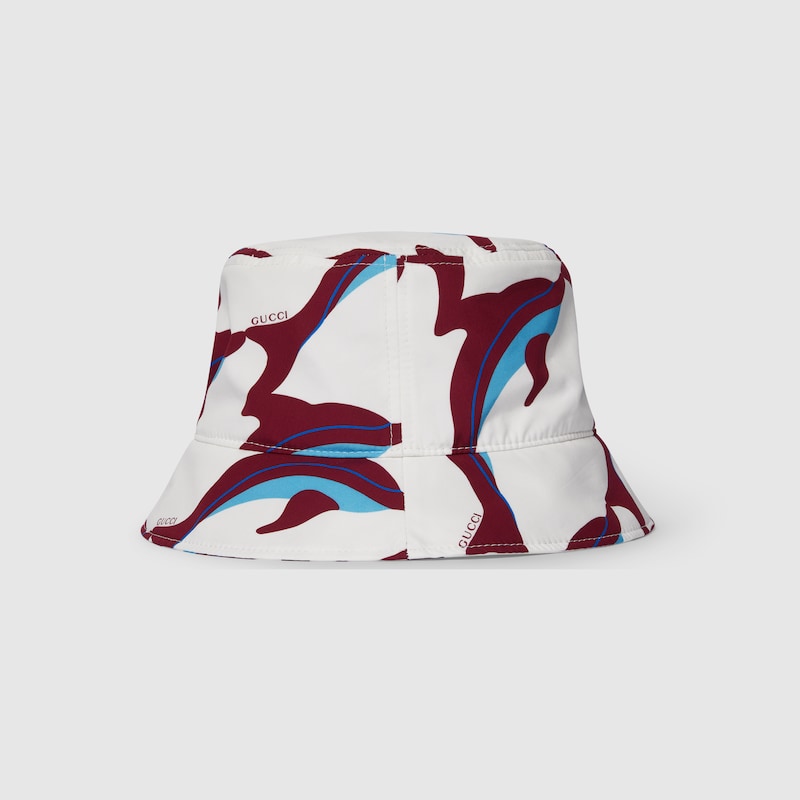 Printed cotton canvas bucket hat
