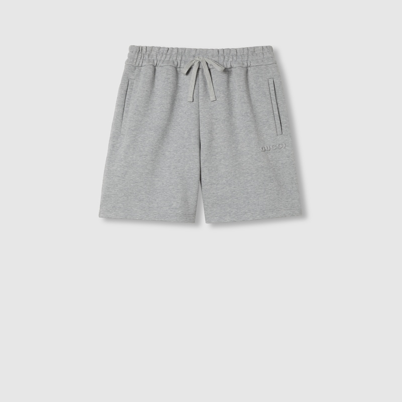 Embossed cotton jersey shorts