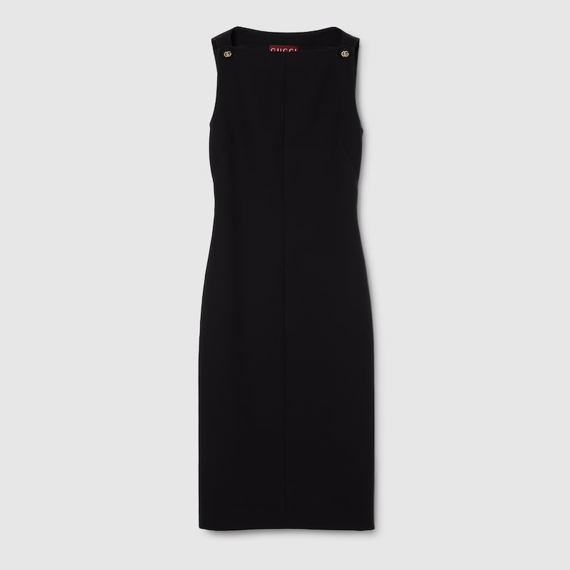 Gucci Black Cotton Dress In Black