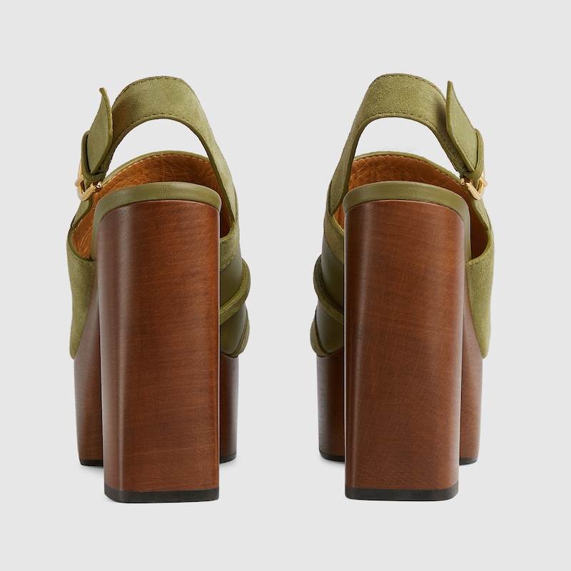 Women's platform sandal with Horsebit