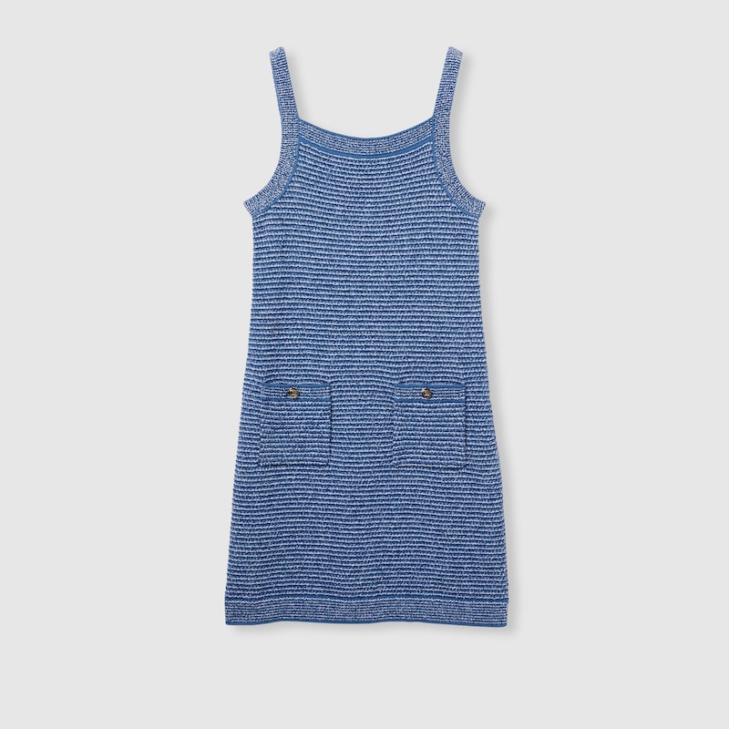 Gucci Fine Cotton Dress In Blue