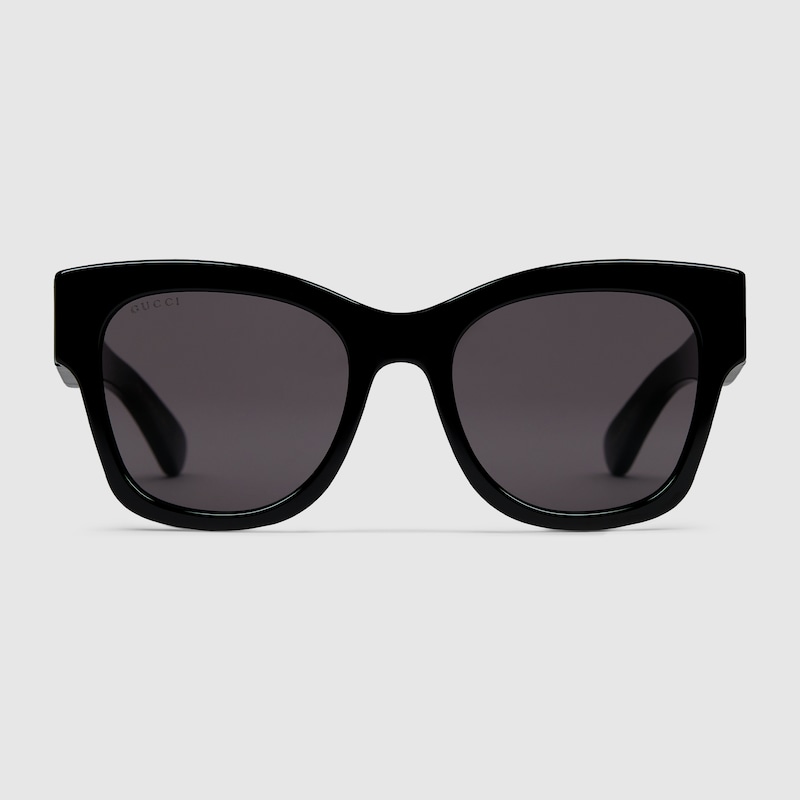 Gucci Butterfly Frame Sunglasses In Black