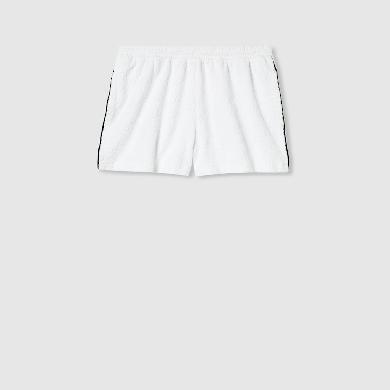 Gucci Gg Terrycloth Shorts In White