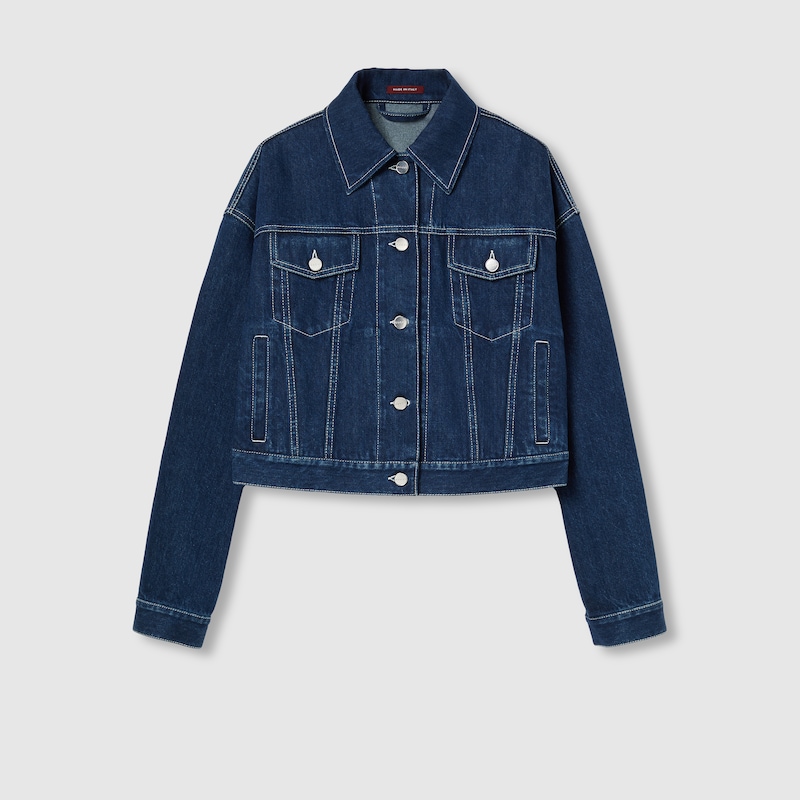 812747 XDC7K 4011 001 100 0000 Light Giacca corta in denim dallo stile rilassato