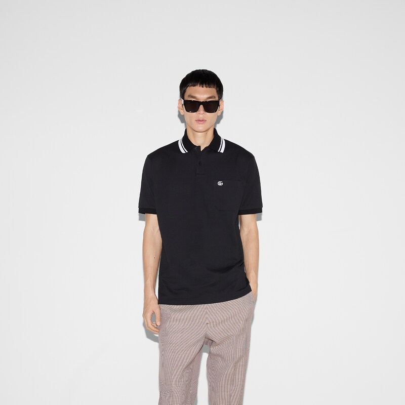Gucci Cotton Polo Shirt With Embroidery | Thumbnail 3 Gucci Cotton Polo Shirt With Embroidery | Thumbnail 3