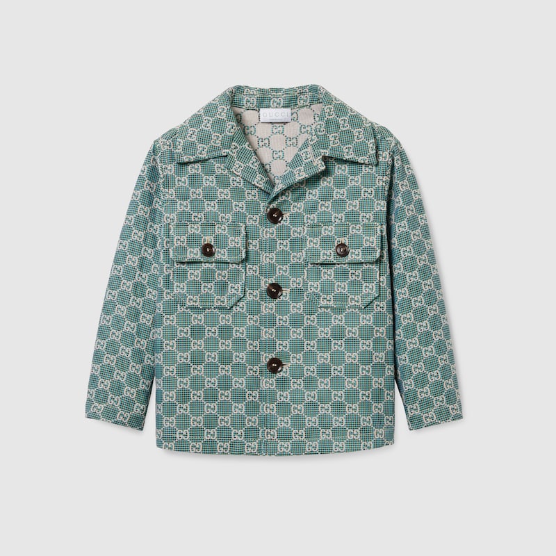 Children's GG cotton houndstooth jacket