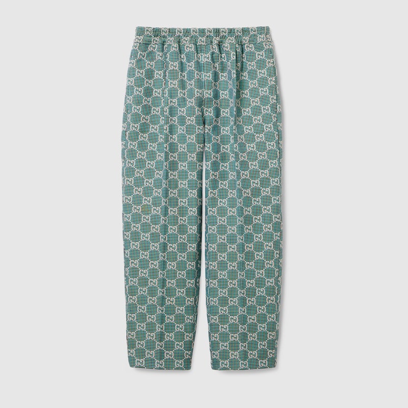 Children's GG cotton houndstooth pants