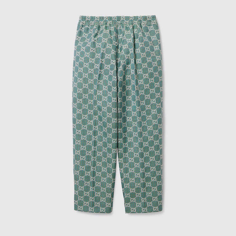 Children's GG cotton houndstooth pants