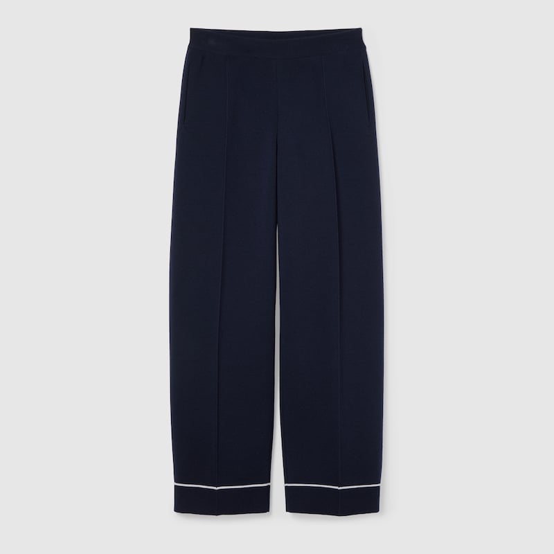 Gucci Elastic Waist Casual Pants In Blue