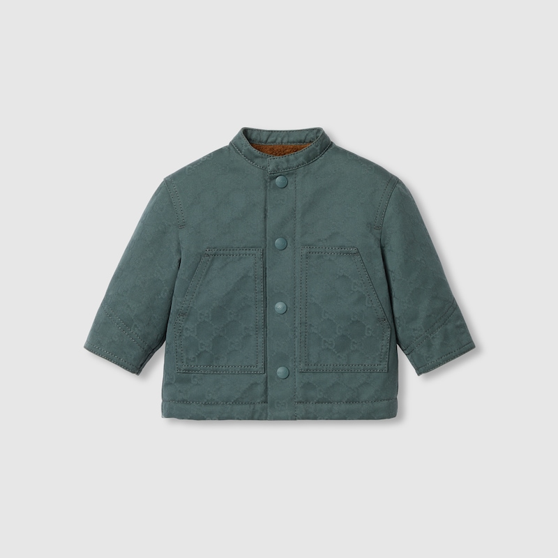 Gucci Gg Cotton Jacket In Gray