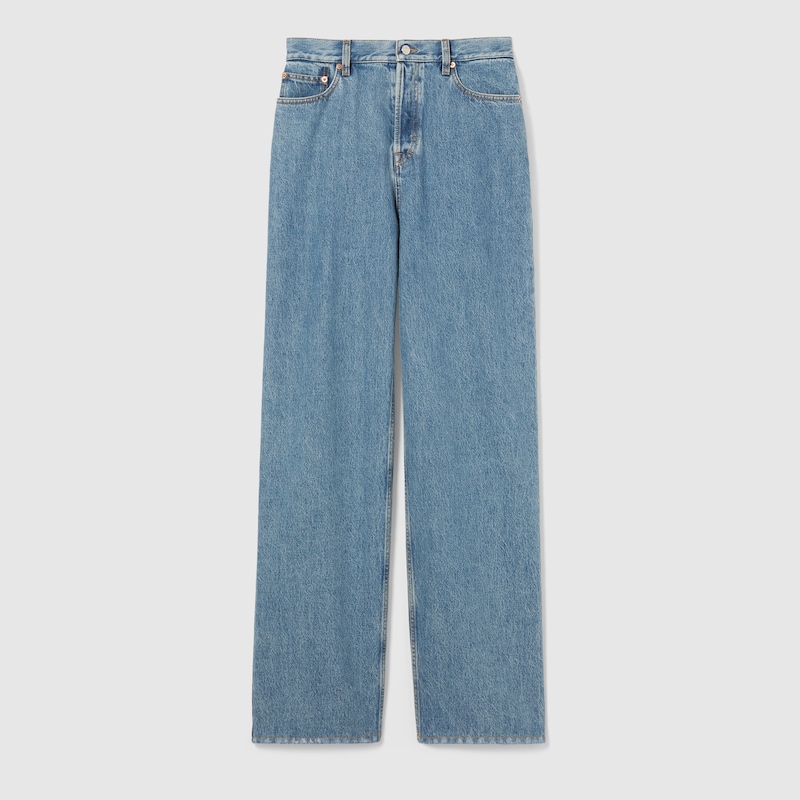 Gucci Baggy Denim Pant In Blue