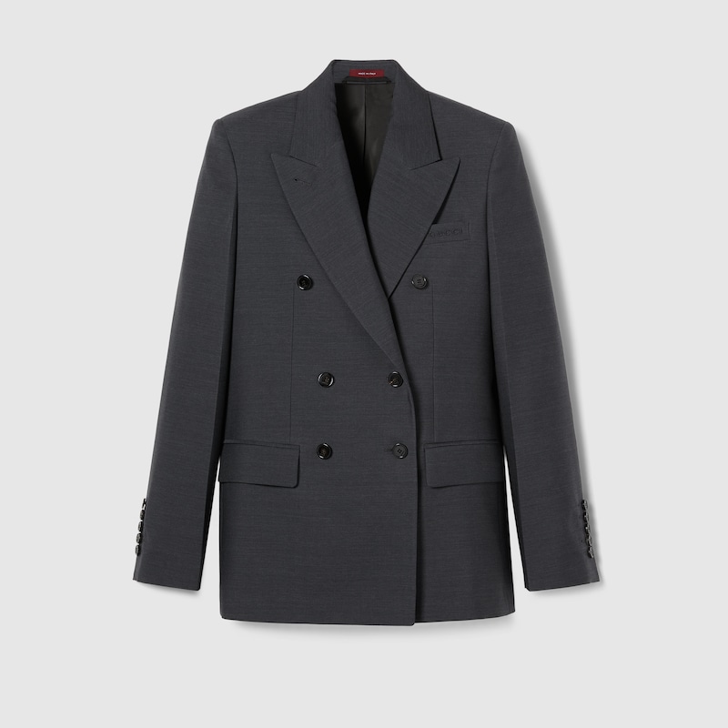 Wool double-breasted jacket