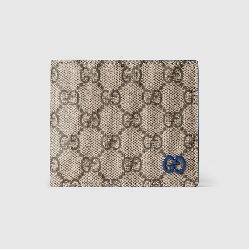 Blue interior GG bi-fold wallet