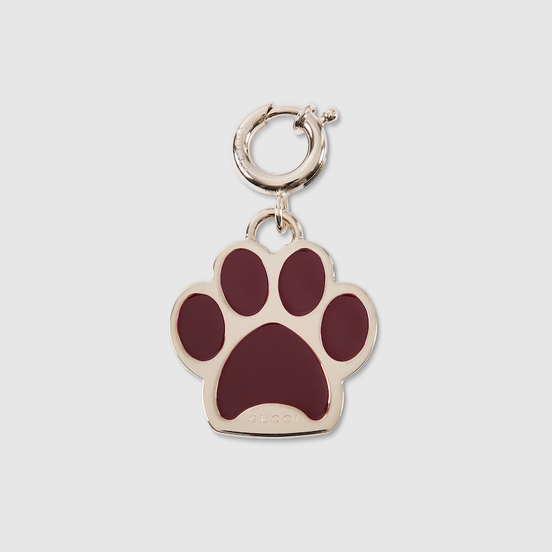 Gucci Paw-shaped Charm In Burgundy