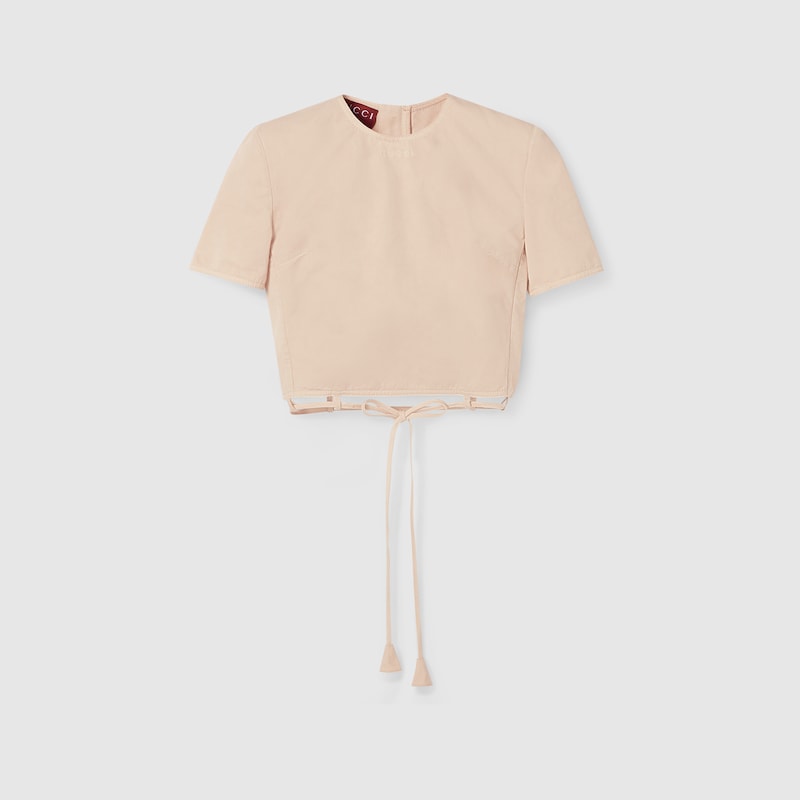 Gucci Sleeve Tie Cropped Top