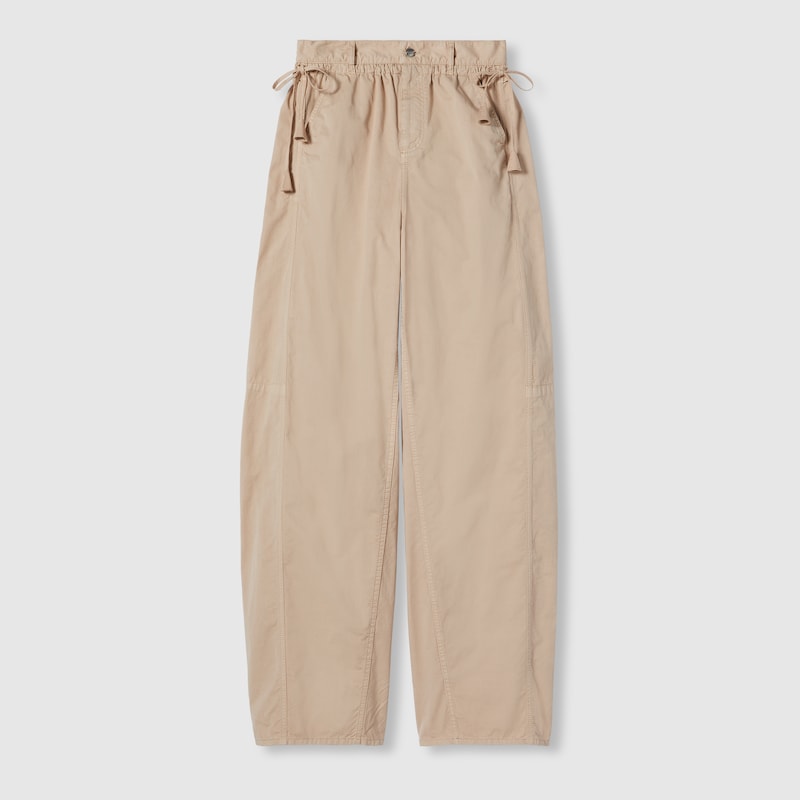 825369 XDDA4 6508 001 100 0000 Light Pantalone in twill di cotone con nastri laterali
