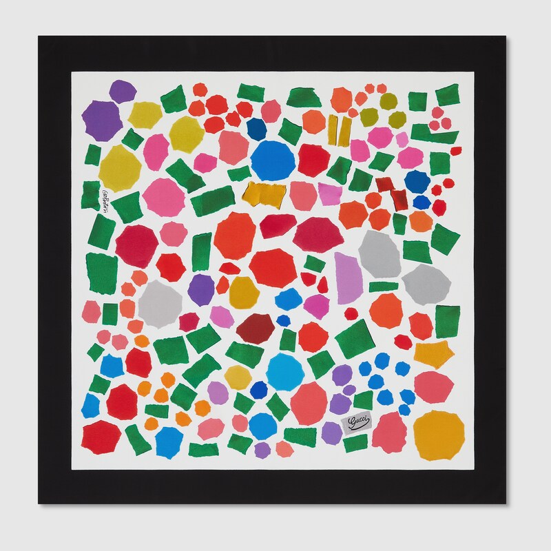 Shop Gucci 90 X 90 Project Printed Silk Carré In Multicolor