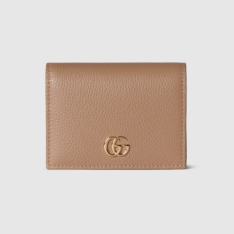 Gucci Gg Marmont Mini Wallet In Beige