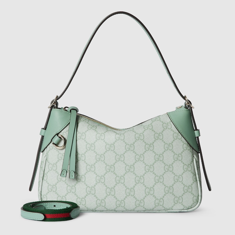 815218 FAEAA 8460 001 079 0048 Light Borsa a spalla GG Emblem misura piccola