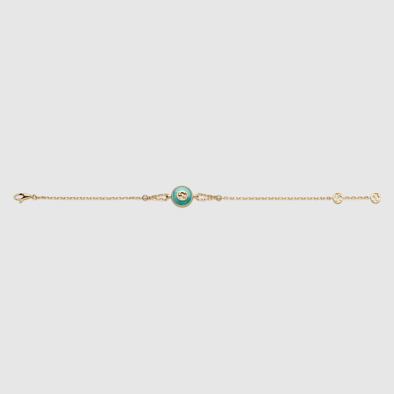 Gucci Interlocking 18k chain bracelet