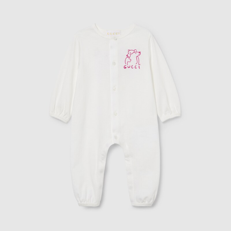 Gucci Cotton One-piece With Print In White