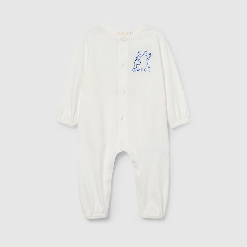 Gucci Cotton One-piece With Print In White