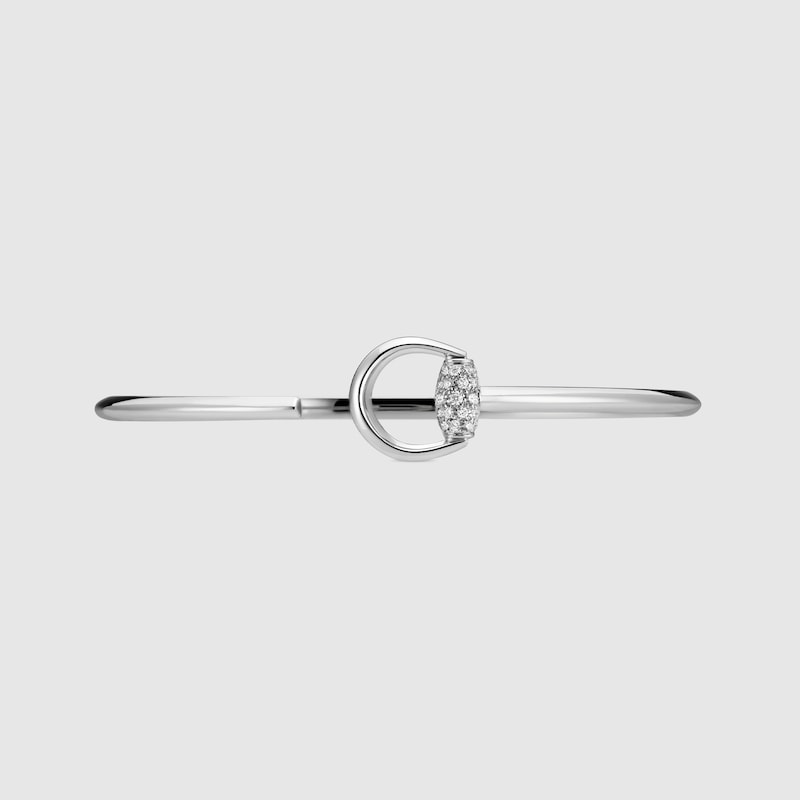 Gucci Horsebit 18k diamond cuff bracelet