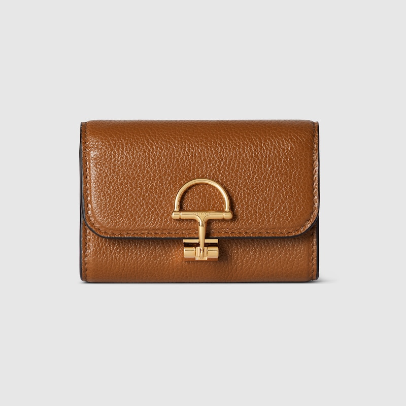 Gucci Softbit Card Case In Brown