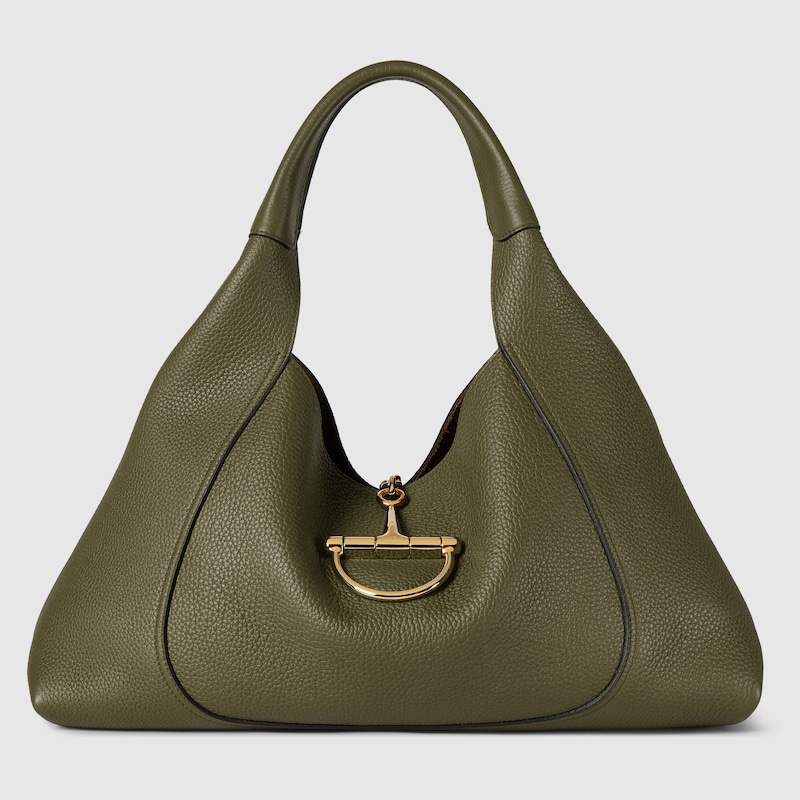 Gucci Softbit Large Shoulder Bag In Green