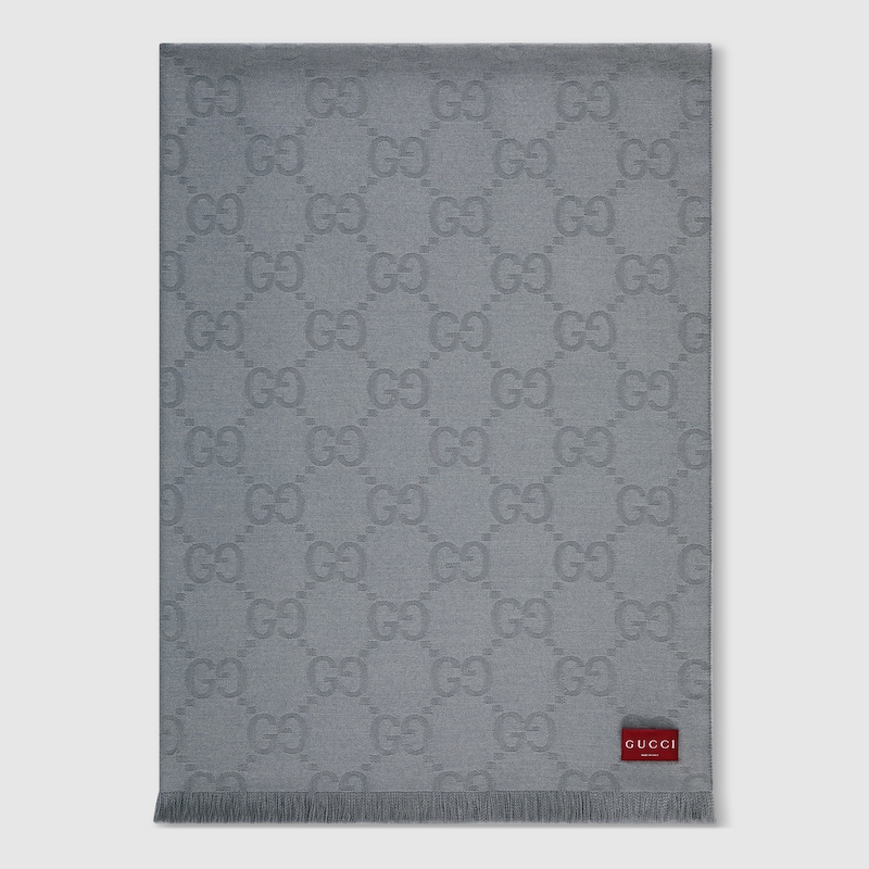 Gucci Gg Wool Silk Jacquard Blanket
