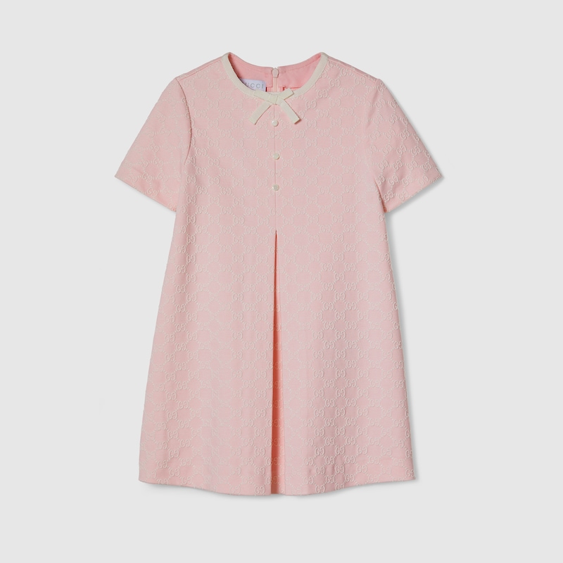 Children's embroidered cotton jersey dress
