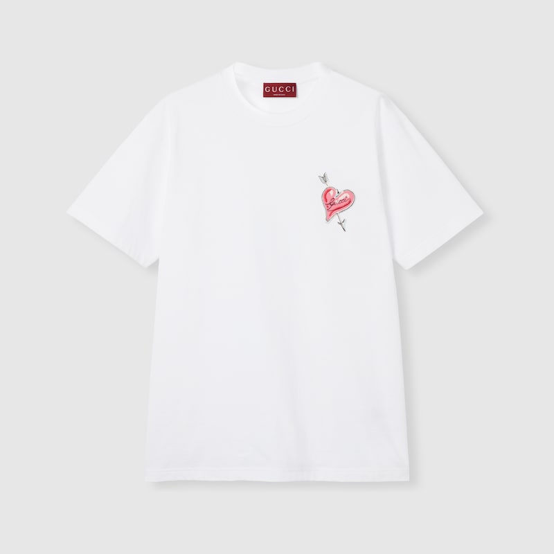 Cotton jersey T-shirt with patch
