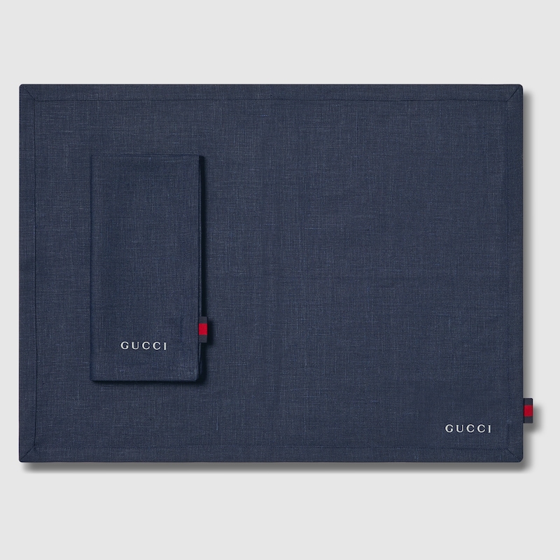 Gucci Linen Placemat And Napkin