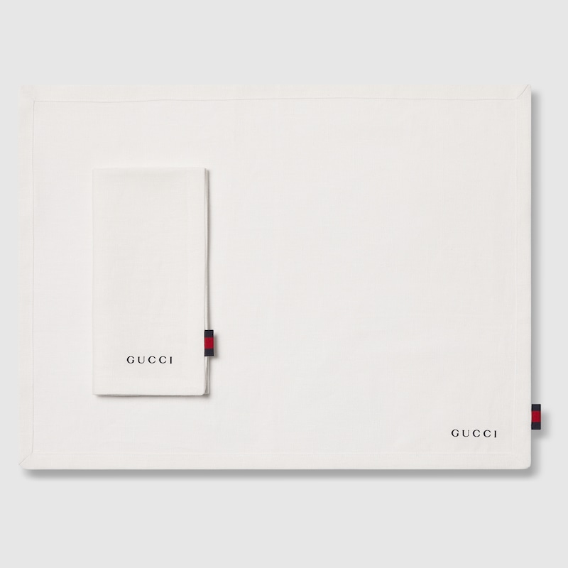 Gucci Linen Placemat And Napkin