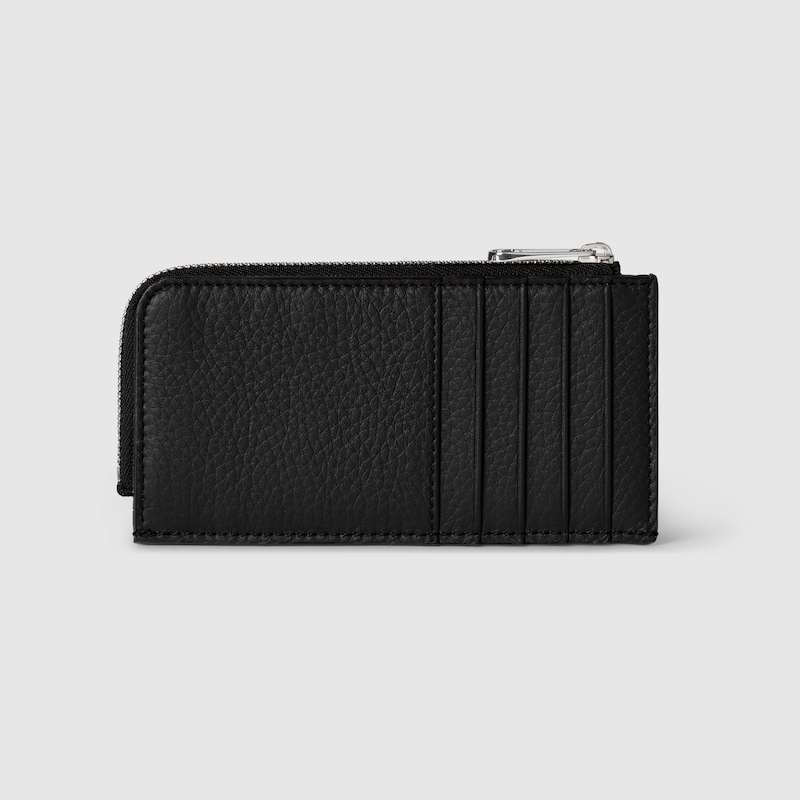Zip card case with logo